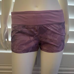 Lululemon Pink Camo Speed Up Short